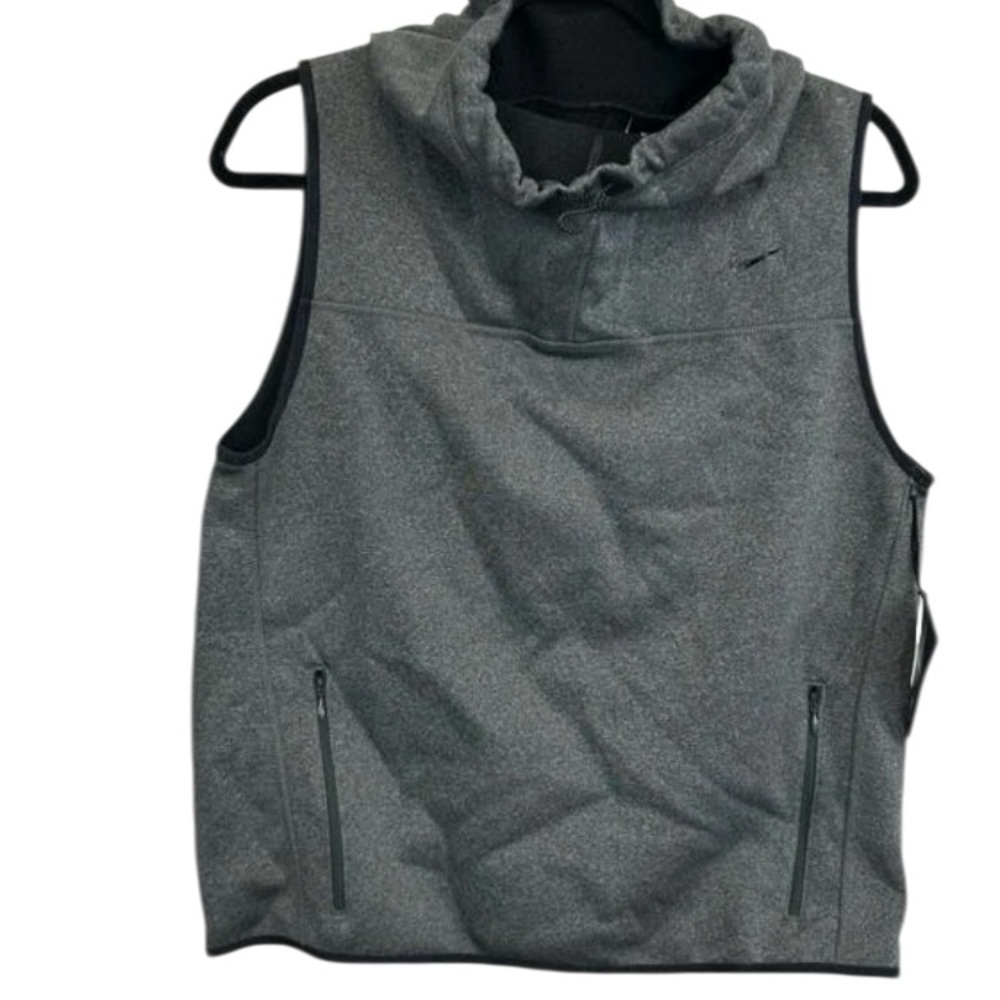 Nike Women 's Therma Sphere Training Vest Insulated Funnel Neck, Charcoal, Large - Picture 2 of 10
